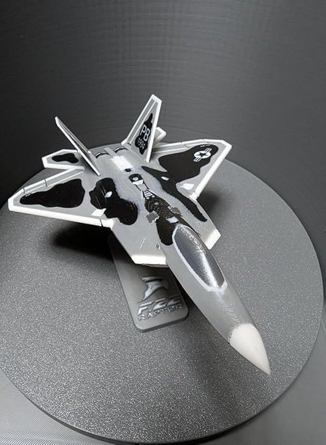 3D CRAFT Aircraft Model, F-22 Raptor Fighter Jet Display Replica, Multicolor Camouflage,Figure Toy - Image 3